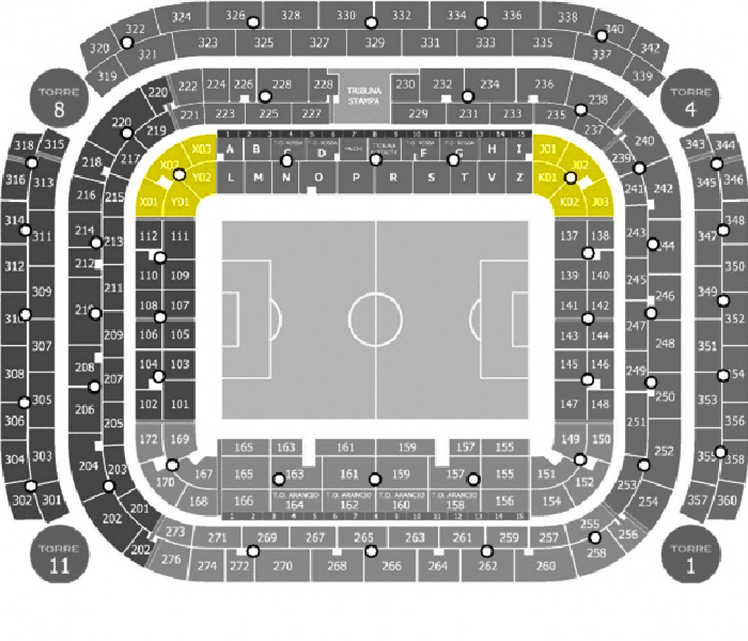 Milan - Borussia Dortmund. - 1st Ring Red Lateral - Away team passport holders not allowed - Passport copy required