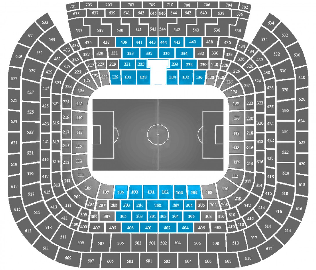Real Madrid - Girona FC . - Longside 1st/2nd Tier Central