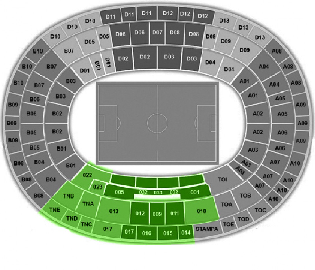 Italy - England, EURO 2024 Qualifiers - Tribuna - Away team passport holders not allowed - Passport Copy Required