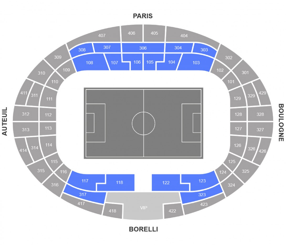 Paris Saint Germain - Stade Rennais - Longside Middle and Lower