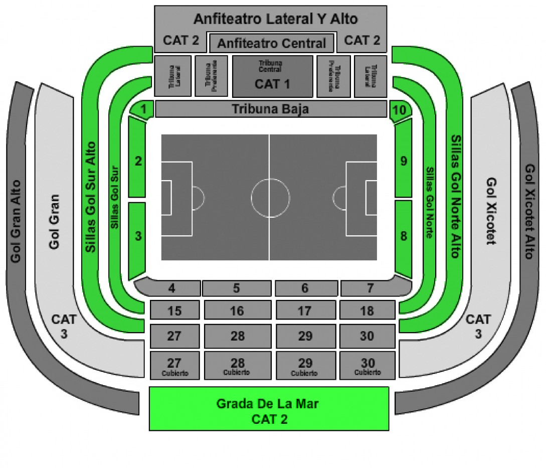 Valencia - Athletic De Bilbao . - Shortside Lower / Longside Upper Tier
